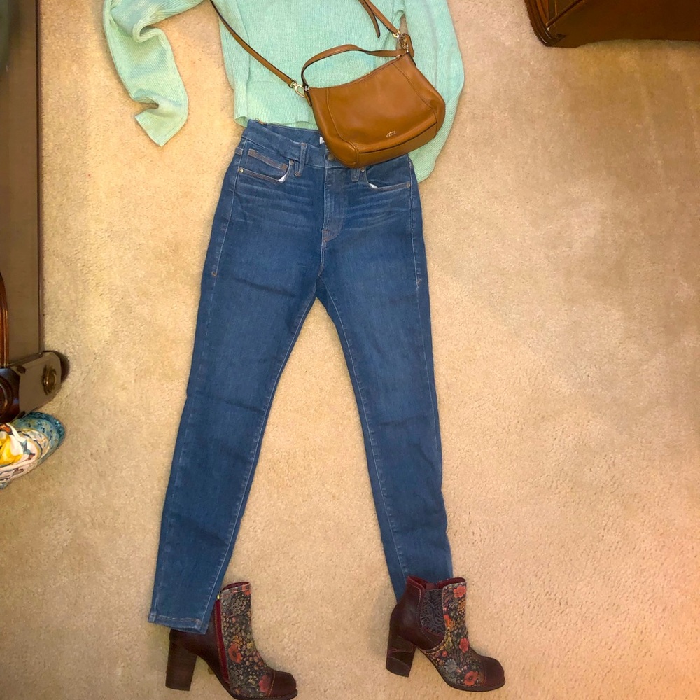 Good American jeans, always fits style, 6-12, blue